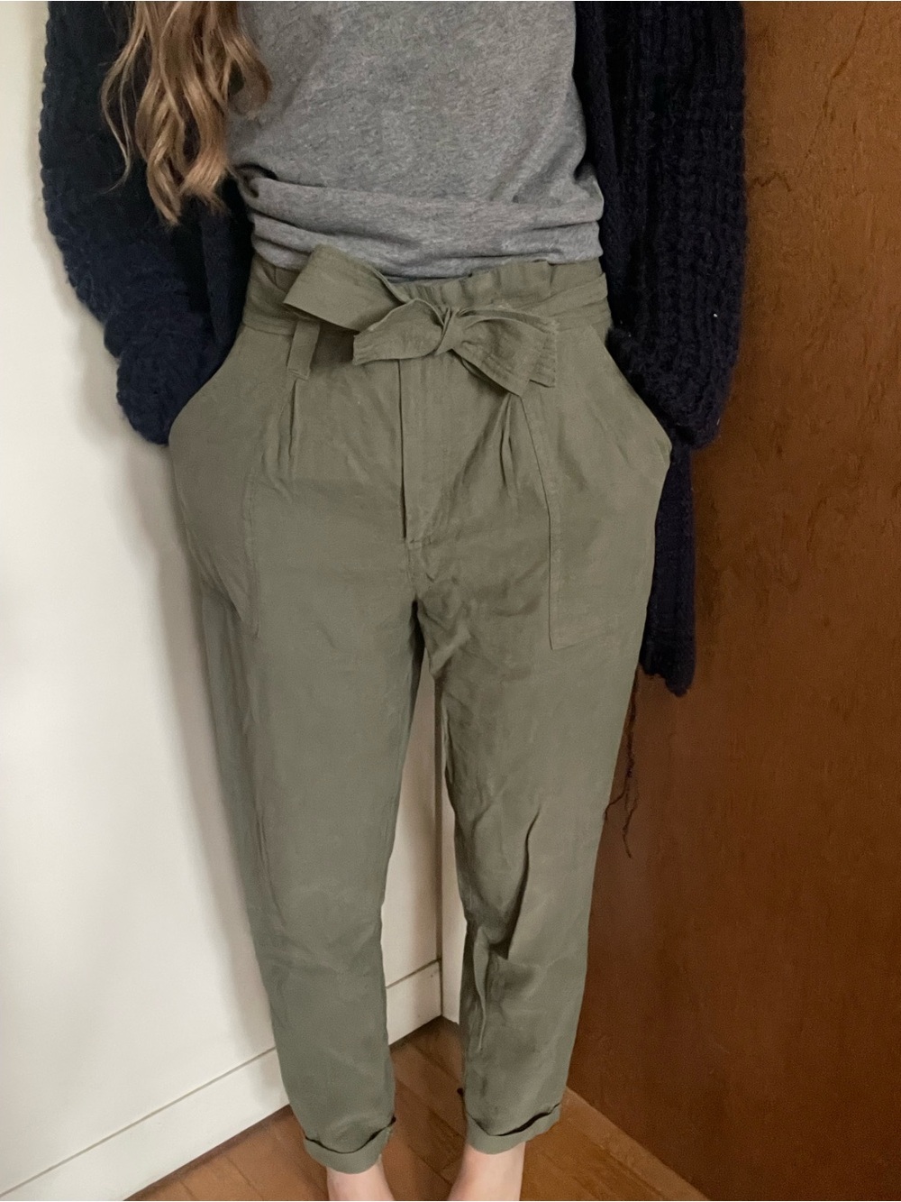 Miss. Selfridge Women's Green Waist Cinch Casual Pants w/ Pockets Size 4 NWT